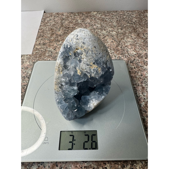 Over 3lb Celestite Freeform/Egg - Picture 7 of 8